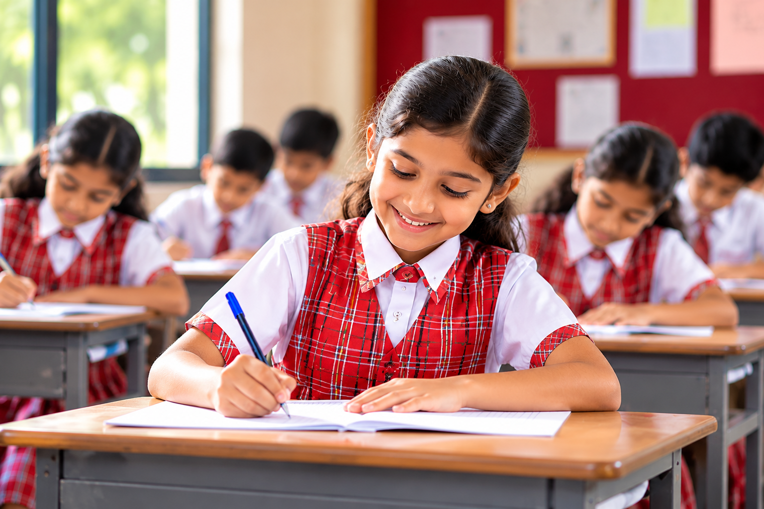 Students learning in class